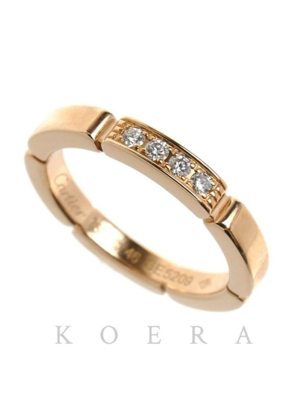 Cartier 18k Pink Gold Maillon Panthere Diamond Ring
